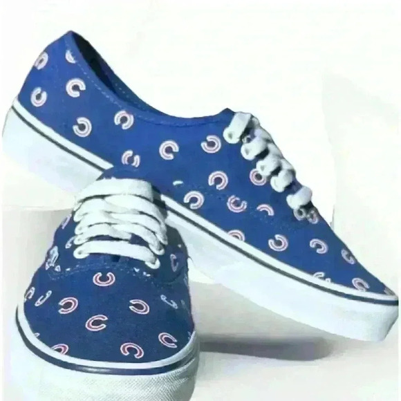 VANS MLB CHICAGO CUBS Men's Shoes Size 8 Blue BASEBALL Women’s Size 9.5 - Picture 2 of 6